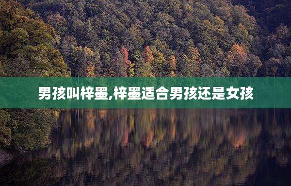 男孩叫梓墨,梓墨适合男孩还是女孩