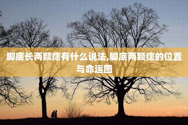 脚底长两颗痣有什么说法,脚底两颗痣的位置与命运图