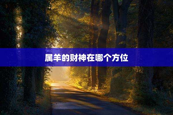 属羊的财神在哪个方位