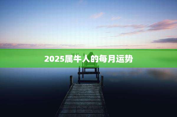 2025属牛人的每月运势