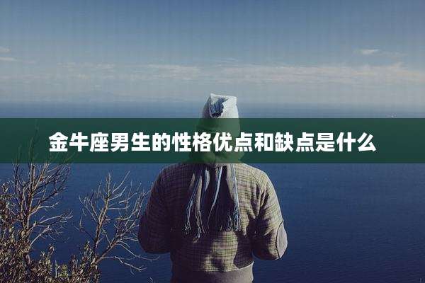 金牛座男生的性格优点和缺点是什么