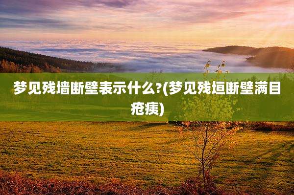 梦见残墙断壁表示什么?(梦见残垣断壁满目疮痍)