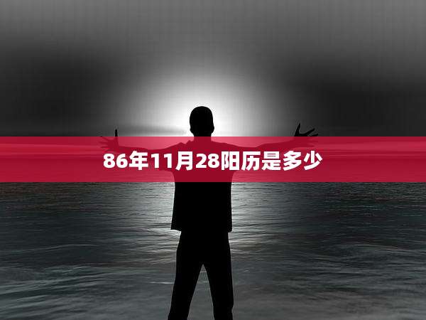 86年11月28阳历是多少