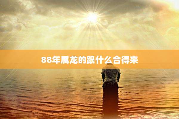 88年属龙的跟什么合得来
