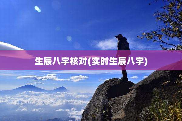 生辰八字核对(实时生辰八字)