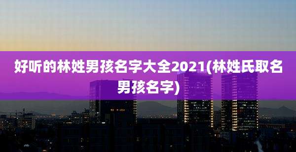 好听的林姓男孩名字大全2021(林姓氏取名男孩名字)