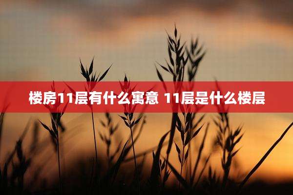 楼房11层有什么寓意 11层是什么楼层