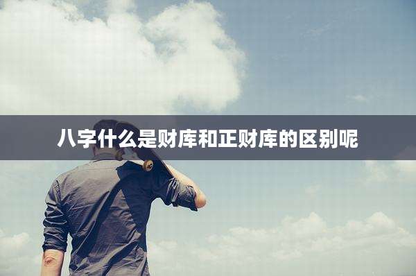 八字什么是财库和正财库的区别呢
