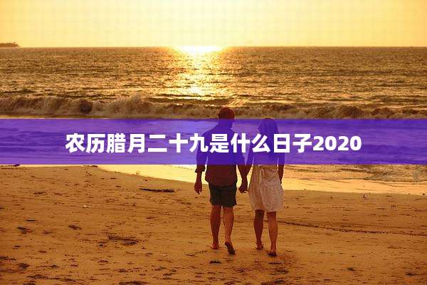 农历腊月二十九是什么日子2020