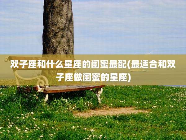 双子座和什么星座的闺蜜最配(最适合和双子座做闺蜜的星座)
