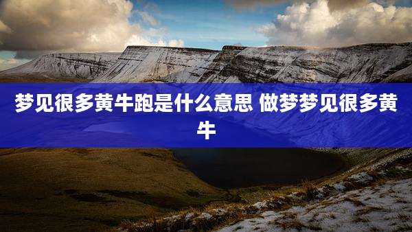 梦见很多黄牛跑是什么意思 做梦梦见很多黄牛