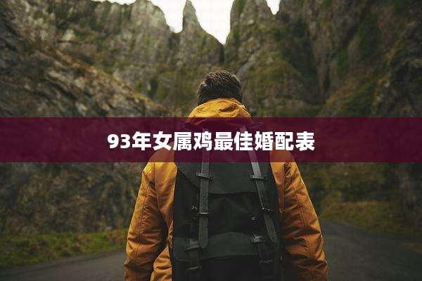 93年女属鸡最佳婚配表