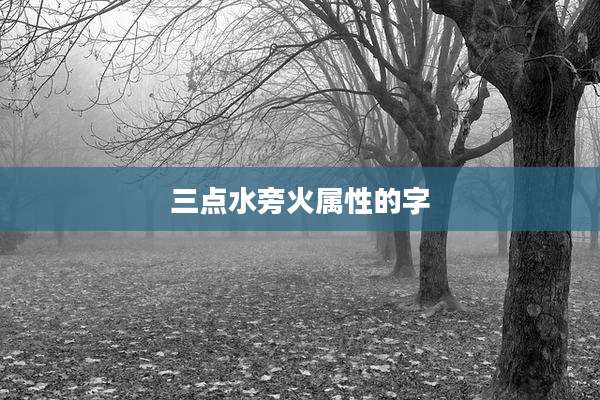 三点水旁火属性的字