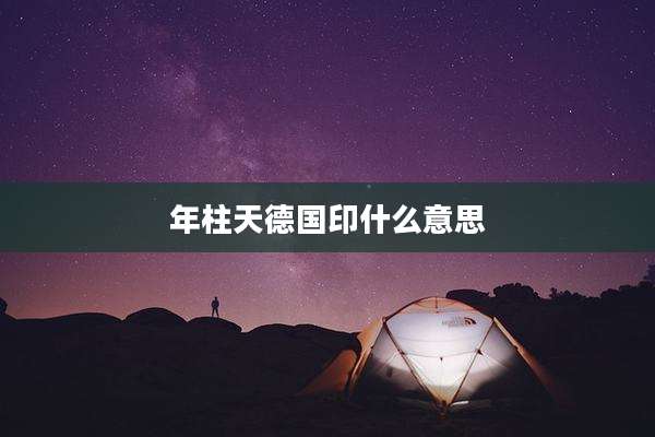 年柱天德国印什么意思