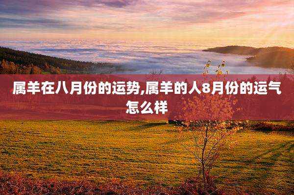 属羊在八月份的运势,属羊的人8月份的运气怎么样