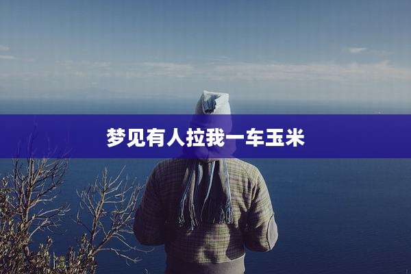 梦见有人拉我一车玉米