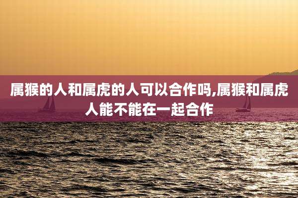属猴的人和属虎的人可以合作吗,属猴和属虎人能不能在一起合作