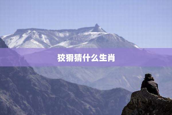 狡猾猜什么生肖