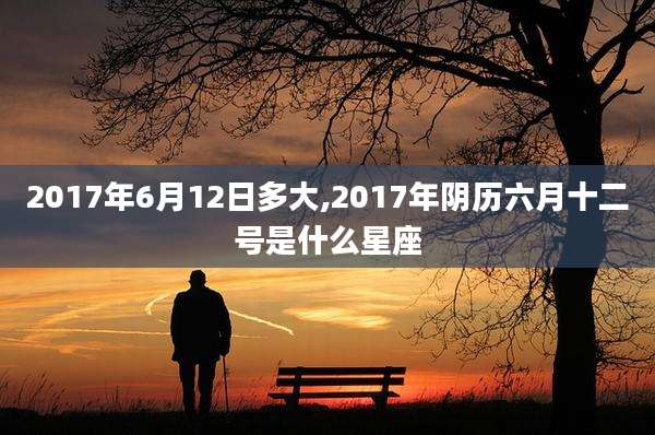 2017年6月12日多大,2017年阴历六月十二号是什么星座