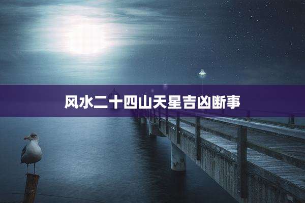 风水二十四山天星吉凶断事
