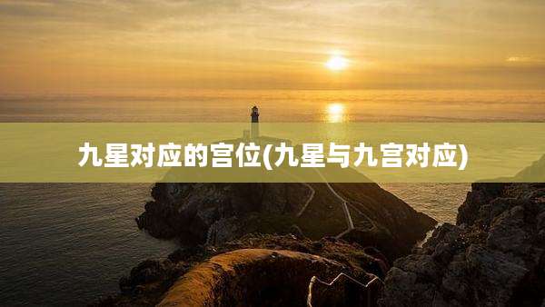 九星对应的宫位(九星与九宫对应)