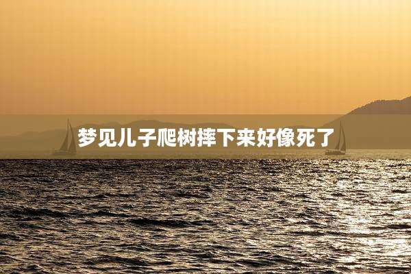 梦见儿子爬树摔下来好像死了