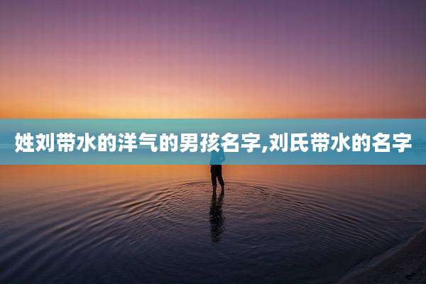 姓刘带水的洋气的男孩名字,刘氏带水的名字