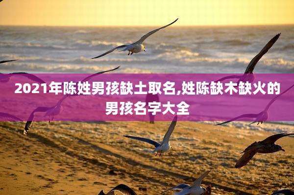 2021年陈姓男孩缺土取名,姓陈缺木缺火的男孩名字大全