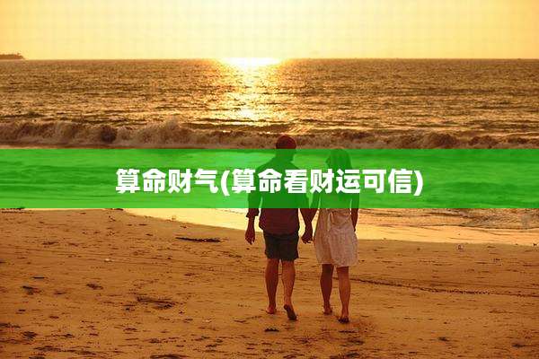 算命财气(算命看财运可信)