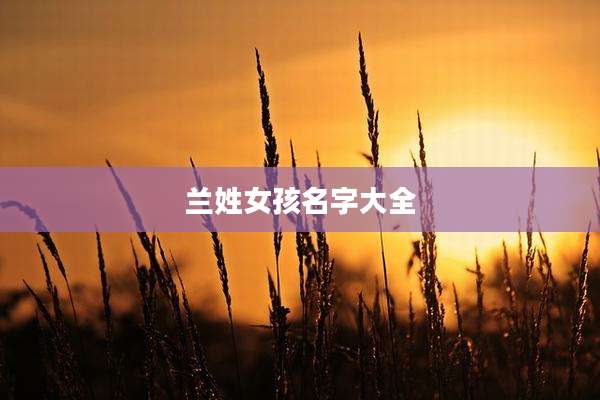 兰姓女孩名字大全