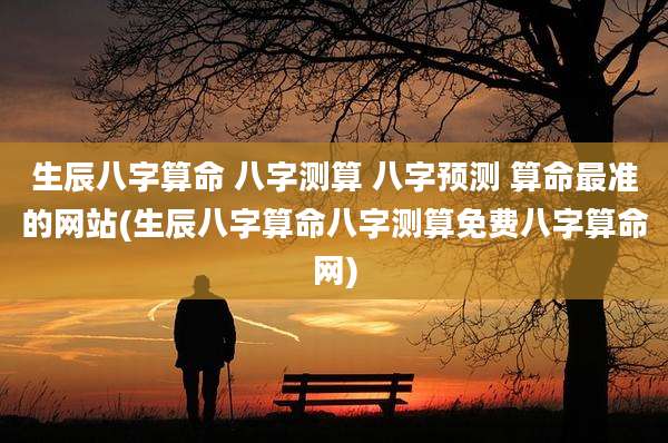 生辰八字算命 八字测算 八字预测 算命最准的网站(生辰八字算命八字测算免费八字算命网)