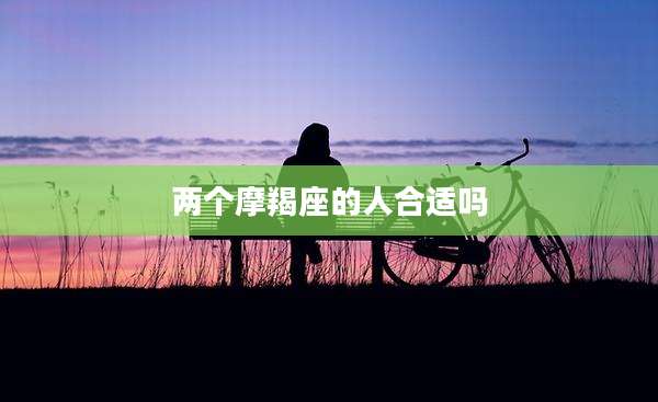 两个摩羯座的人合适吗