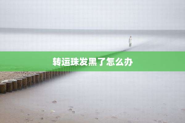 转运珠发黑了怎么办