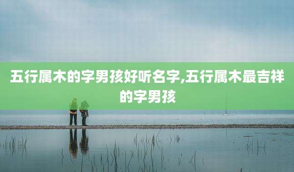 五行属木的字男孩好听名字,五行属木最吉祥的字男孩