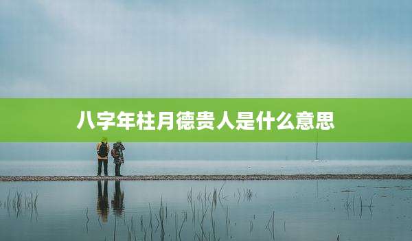 八字年柱月德贵人是什么意思