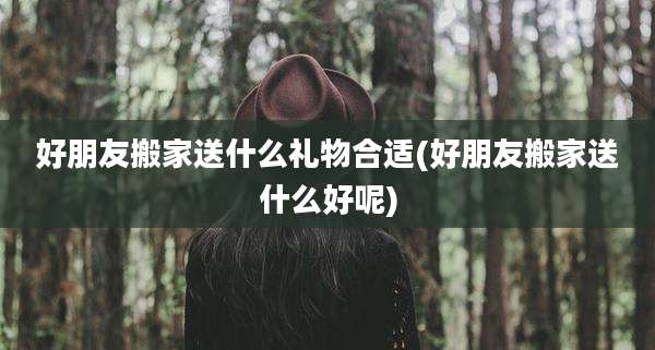 好朋友搬家送什么礼物合适(好朋友搬家送什么好呢)