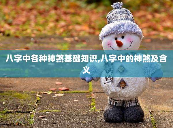 八字中各种神煞基础知识,八字中的神煞及含义