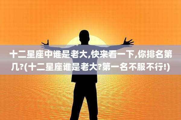 十二星座中谁是老大,快来看一下,你排名第几?(十二星座谁是老大?第一名不服不行!)