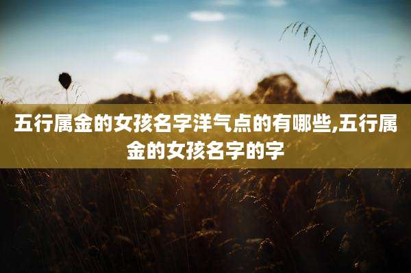 五行属金的女孩名字洋气点的有哪些,五行属金的女孩名字的字