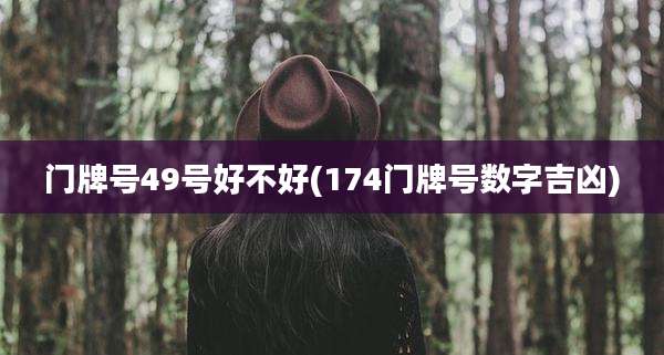 门牌号49号好不好(174门牌号数字吉凶)