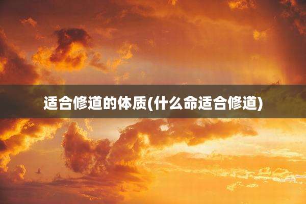 适合修道的体质(什么命适合修道)