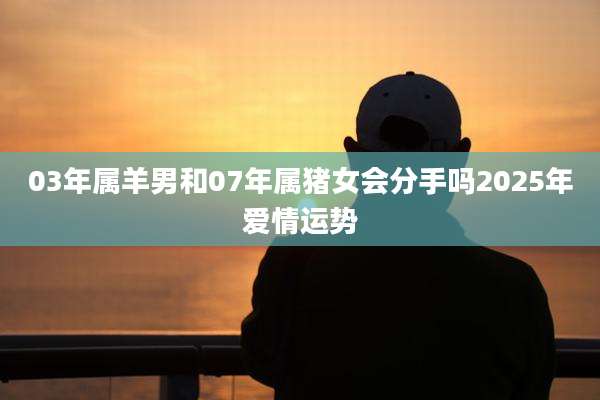 03年属羊男和07年属猪女会分手吗2025年爱情运势
