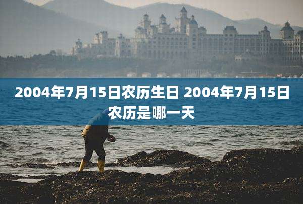 2004年7月15日农历生日 2004年7月15日农历是哪一天