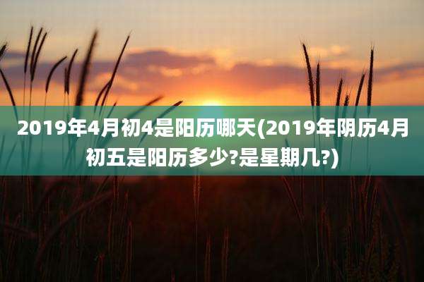 2019年4月初4是阳历哪天(2019年阴历4月初五是阳历多少?是星期几?)