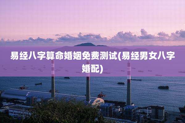易经八字算命婚姻免费测试(易经男女八字婚配)