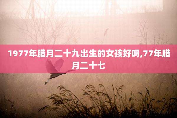 1977年腊月二十九出生的女孩好吗,77年腊月二十七