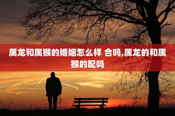 属龙和属猴的婚姻怎么样 合吗,属龙的和属猴的配吗