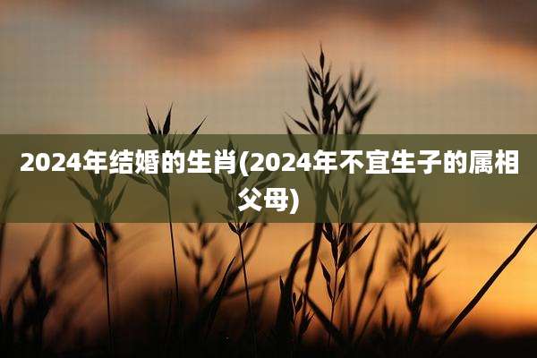 2024年结婚的生肖(2024年不宜生子的属相父母)