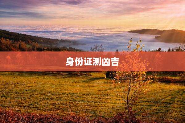 身份证测凶吉