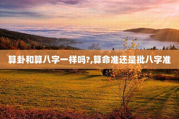 算卦和算八字一样吗?,算命准还是批八字准